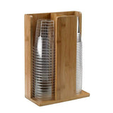 PORTABICCHIERI 2 SCOMPARTI IN BAMBOO CM.21X11X30H