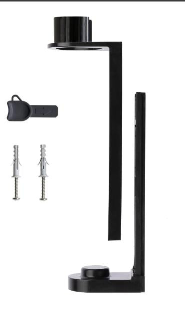 STAFFA DI SUPPORTO IN ABS NERO PER FISSAGGIO CON VITI