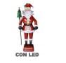 BABBO NATALE METALLOLED ROSSO 40X30CM135H