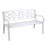 PANCHINA METALLO PAVIA BIANCA cm124x57h78