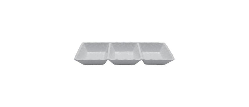 VASSOIO 3/SCOMP.MIS.26,4X9,2 MELAMINA BIANCO