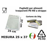 FOGLIETTI PE HD A STRAPPO 25X37CM CF=5KG