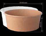 INSALATIERA 750ML CARTONE KRAFT AVANA D.15CM CF=50PZ