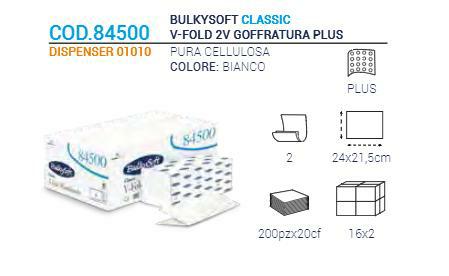 ASCIUGAMANO PIEG.A "V" P.CELL 2V CF=210PZ