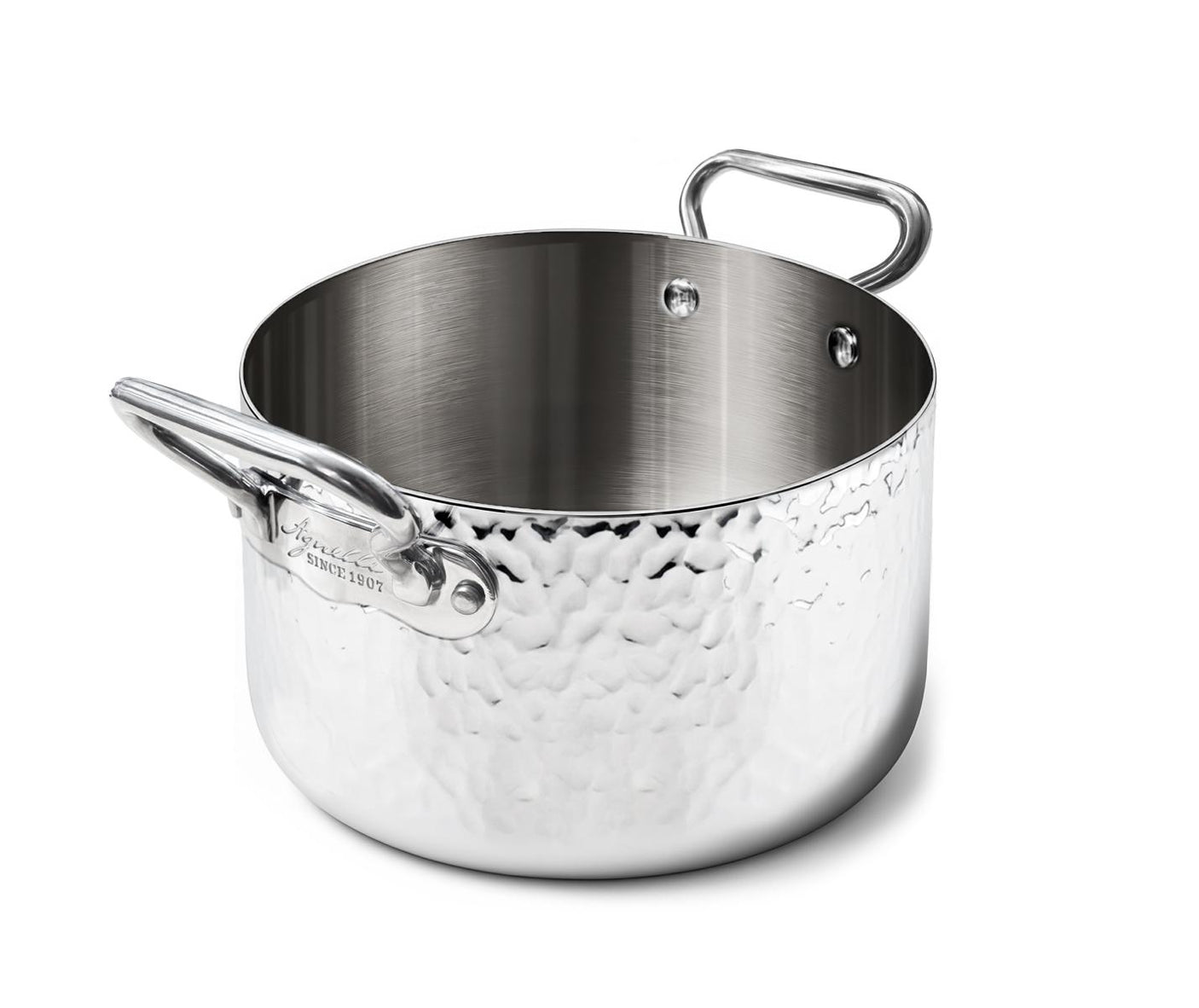 CASSERUOLA ALTA ALUINOX MARTELLATO 3PLY 2/M CM16X12