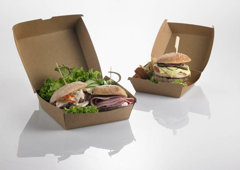 HAMBURGER BOX KRAFT CM 10.5X10.5X8.5 50PZ