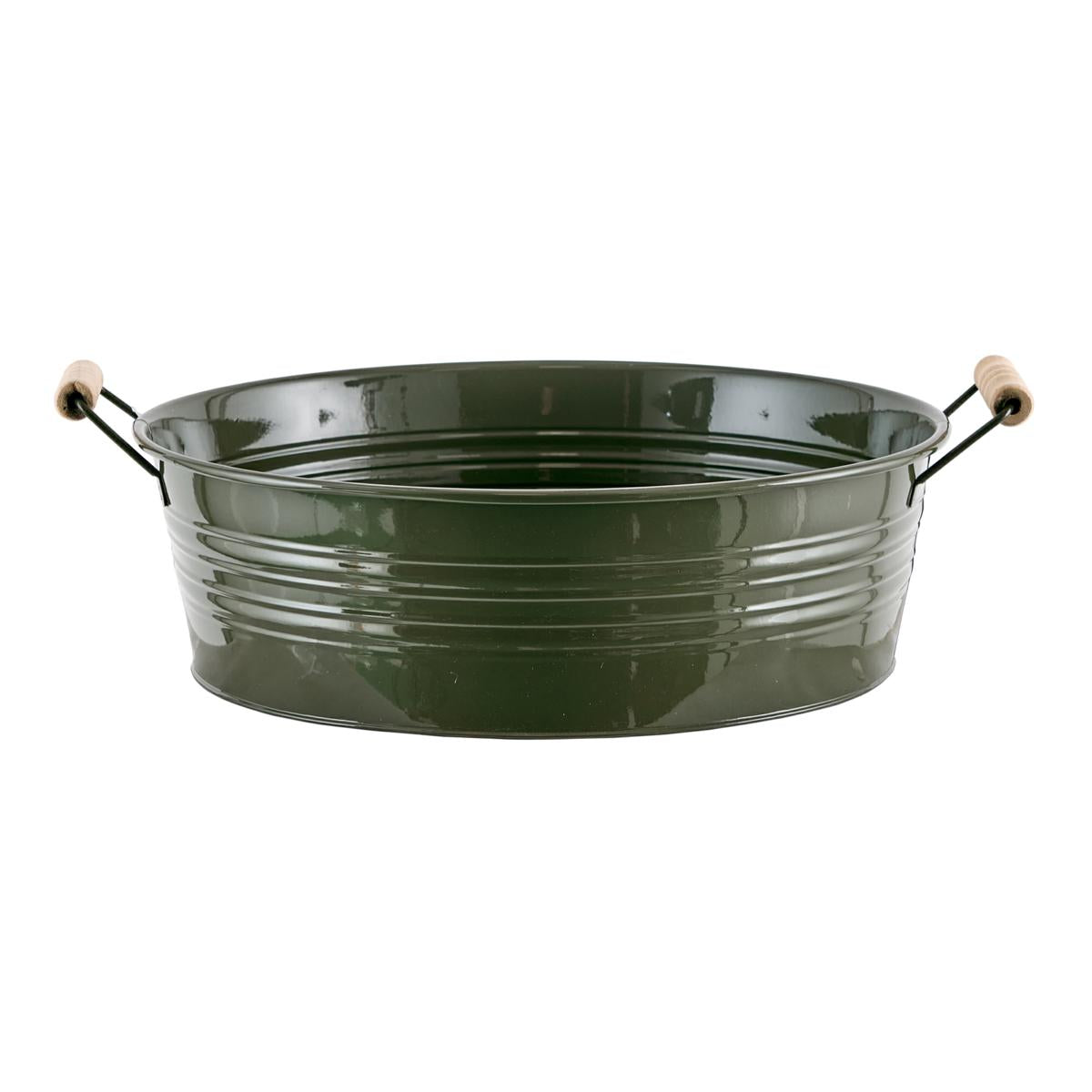 VASO METALLO H.CM.11 ø CM.36 VERDE
