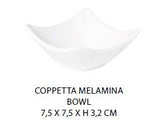 COPPETTA QUADRATA CM.7,5X7,5X3,2H MELAMINA BIANCA