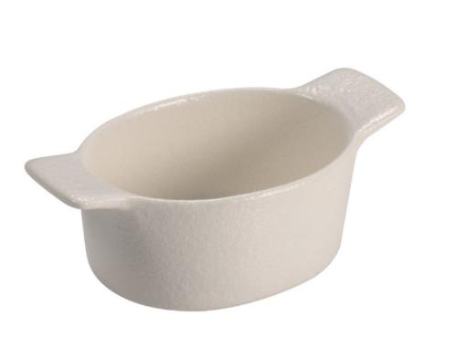 MINI CASSERUOLA RUPIS OVALE BIANCA 5,5x10 h 4 cm