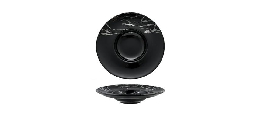 PIATTO PASTA GOURMETCM.27,5 THUNDER NERO/ARGENTO