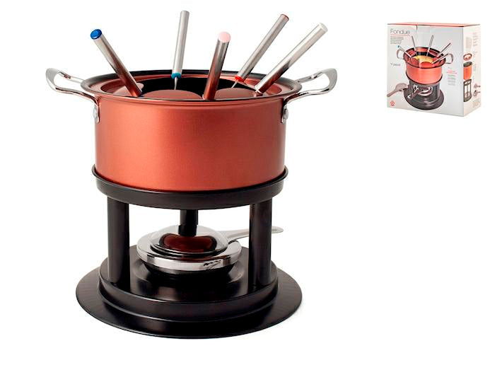 SET FONDUTA ANTIADERENTE 11PZ ROSSO