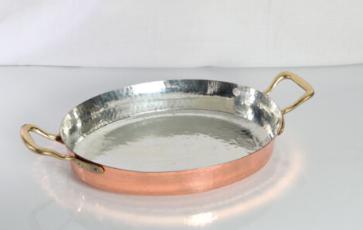 PADELLA OVALE IN RAME CM 22