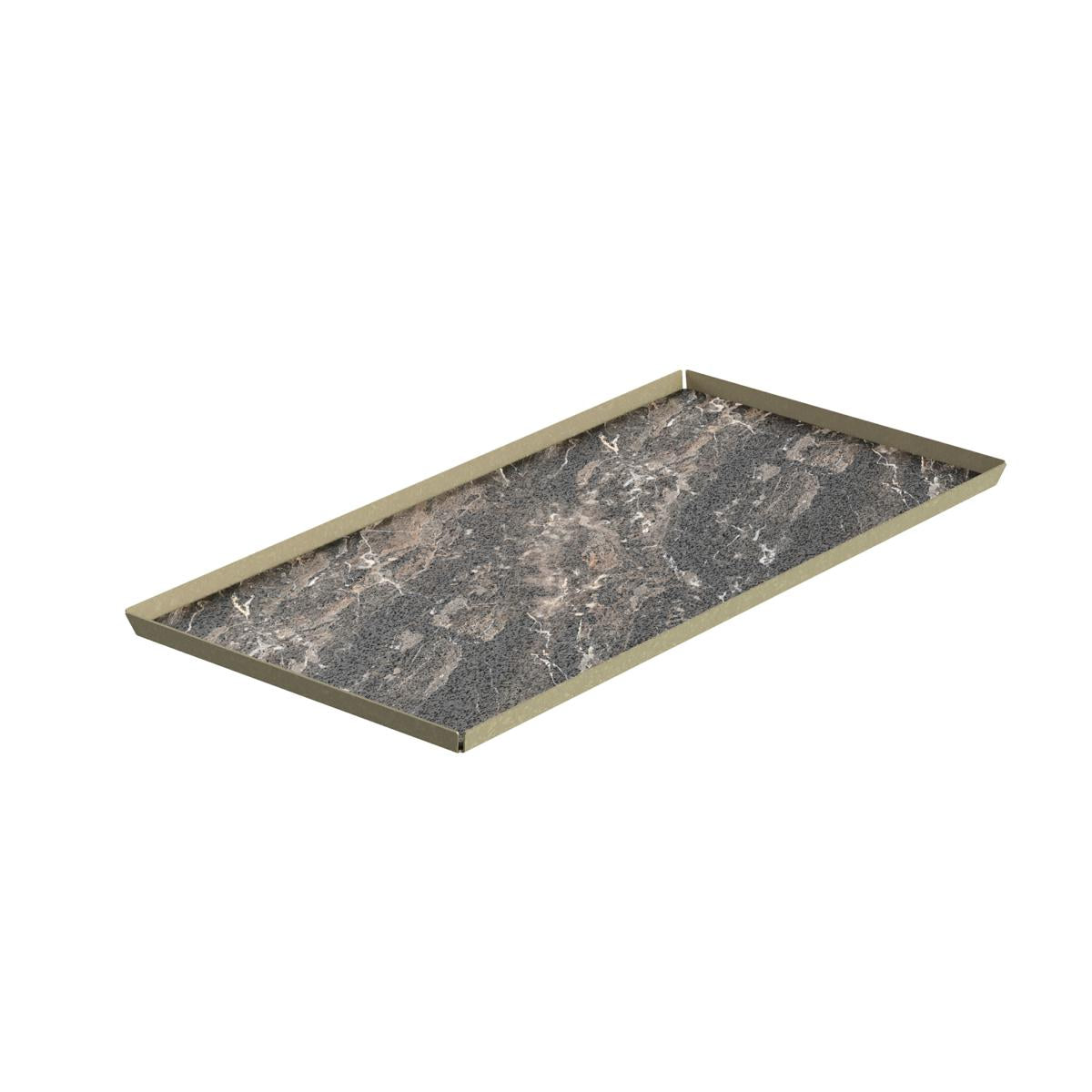 VASSOIO PASTICCERIA INOX VERN. SABBIA HPL ROYALE 20X40CM