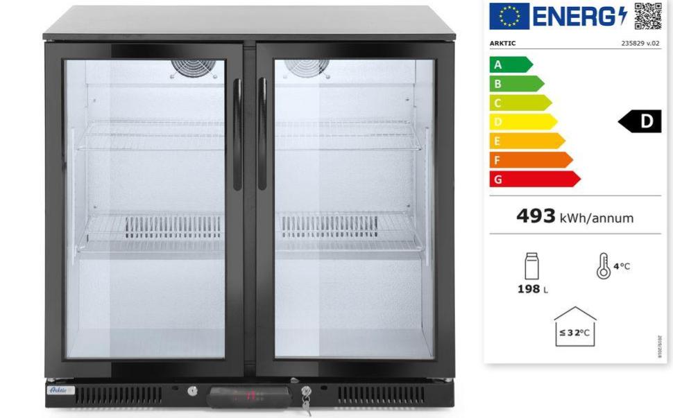 FRIGOBAR DOPPIA PORTA COLORE NERO 200LT