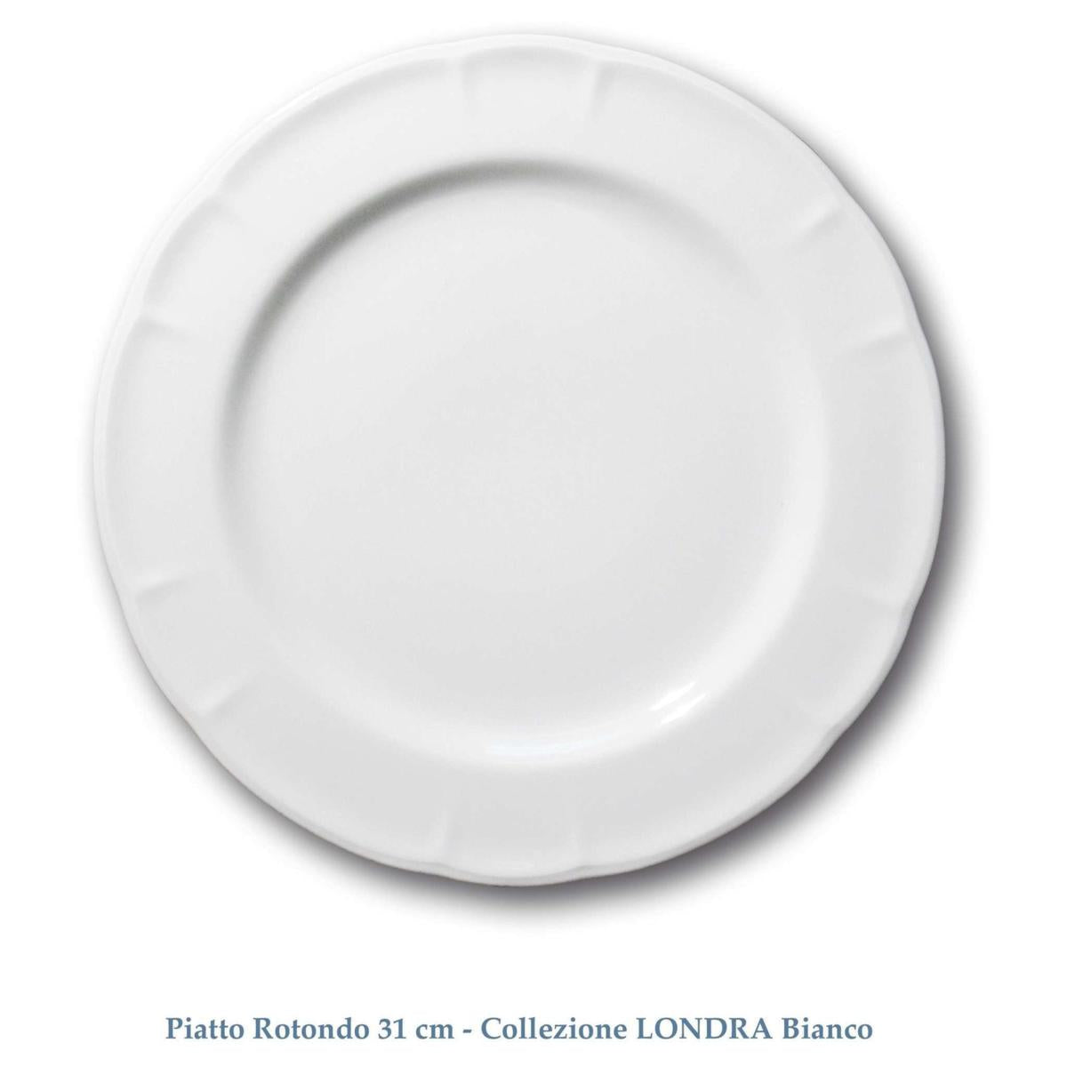 PIATTO DA PORTATA BIANCO 31CM "LONDRA"