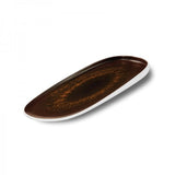 VASSOIO ELLITTICO "ESTIA" RUGGINE DIM.23,5X10CM PORCELLANA