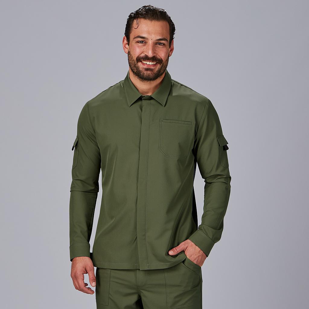 GIACCA CUOCO UNISEX M/L LINEA COMBI COSTINA COL.VERDE OLIVA