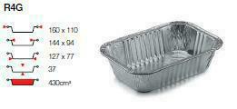 VASCHETTA RETT.ALLUMINIO R4G 1PRZ DIM.160X110H37MM CF=100PZ