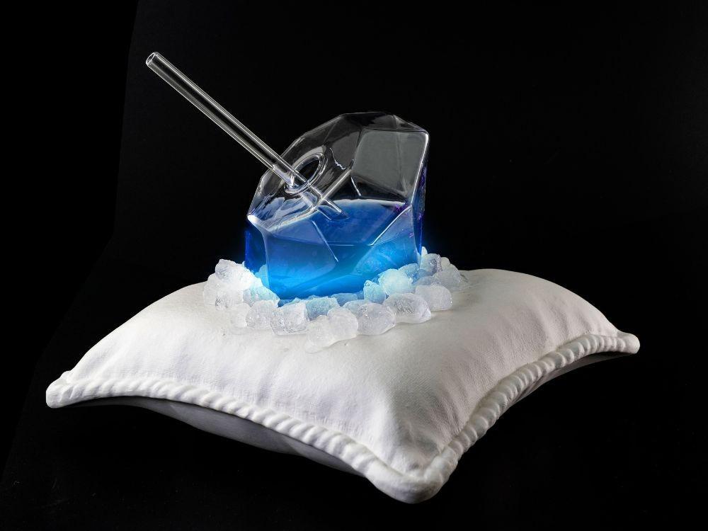 SET DUE BICCHIERI A FORMA DI DIAMANTE 250ML
