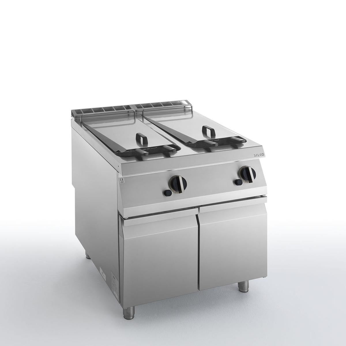 FRIGGITRICE GAS 2 VASCHE 23+23LT 800x900x900